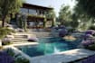 draw landscape design, exterior concept architectural