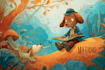 create custom book cover and children book illustrations