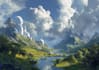 draw pixel art background and landscape