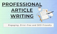 write SEO optimized articles and blog posts