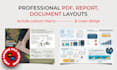 design a pdf with custom charts and illustrations