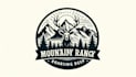design mountain range roaring deer logo with new concepts