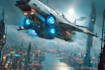 create a sci fi spaceship design