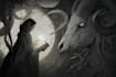 draw dark art illustration with engraving style
