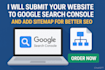 submit your website to google search console