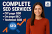 do complete on page, off page and technical SEO for your website