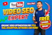 optimize youtube videos with SEO and keyword research
