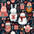 create cute christmas pattern and illustration