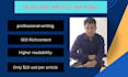 professional articles writing and contents writing
