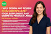 review and design food, supplement, cosmetic product labels for fda compliance