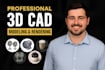 do 3d cad design, 3d cad modeling, product rendering, industrial product design