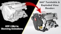 render 360 turntable, exploded view animations of 3d models