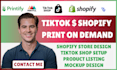 setup tiktok shop, print on demand, tiktok pod using shopify, printify printful