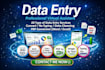 do efficient data entry, copy paste, PDF to excel