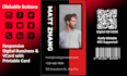 design vcard business card with qr code