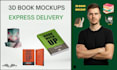 design professional 3d book mockups for amazon KDP, ebooks and print on demand