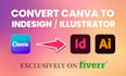 convert canva to indesign, illustrator file
