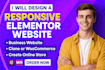 design a responsive elementor website for your business