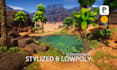 design lowpoly 3d game environment and level design