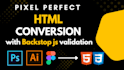 do pixel perfect conversion to HTML templates