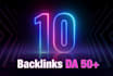10 high quality backlinks da50 plus links