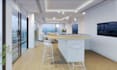 remodel modern apartment render, floor to ceiling windows,cozy small room layout