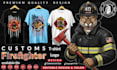 design custom firefighter t shirt design
