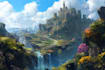 develop fantasy landscape and all concept art illustration