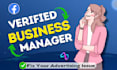 create fresh verified fb business manager and ads account