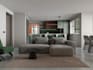 redesign house interior,kitchen model,dining countertop,3d tv wall space render