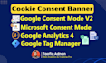 setup cookie banner microsoft uet and google consent mode v2 gdpr ccpa