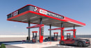 design 3d fuel station, travel plazas, truck stop, roadside complex,3dmax render