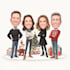 draw christmas cartoon caricature