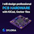 design professional pcb hardware with kicad, gerber files