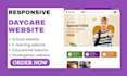 design school elearning daycare kindergarten educational website lms