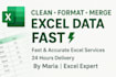 clean, formatting ,organize, and fix your messy excel data