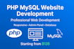 develop a complete responsive PHP mysql website with admin panel