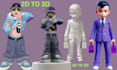 convert 2d to 3d mini anime printable stl 3d character model for 3d printing