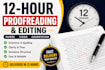 proofread and edit your thesis, dissertation, or paper in 12 hours