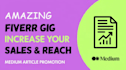 promote your medium article and bring follower