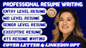 write professional resume executive resume ats usajob resume CV writing
