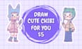 draw a stylish and cute chibi character