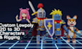 model and rig stylized lowpoly pixel 2d to 3d vtuber game character b3d n64model