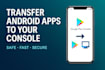 transfer a live app to your console