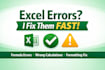fix excel formulas, errors, and formatting fast