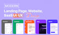 do modern website ui ux design, landing page design, ui ux design