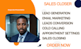 commission based sales closer sales representative b2b sales leads salesperson