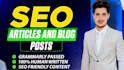 write SEO articles and blog posts