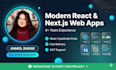 build react nextjs web app as full stack developer