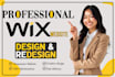 create and redesign a professional wix website